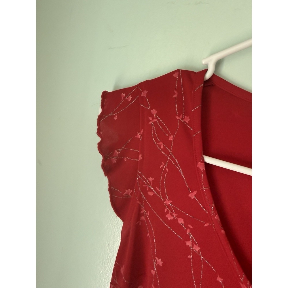 Whimsigoth My Michelle Dress S Red Mesh Babydoll Floral Y2K 90's Indie - Picture 5 of 7